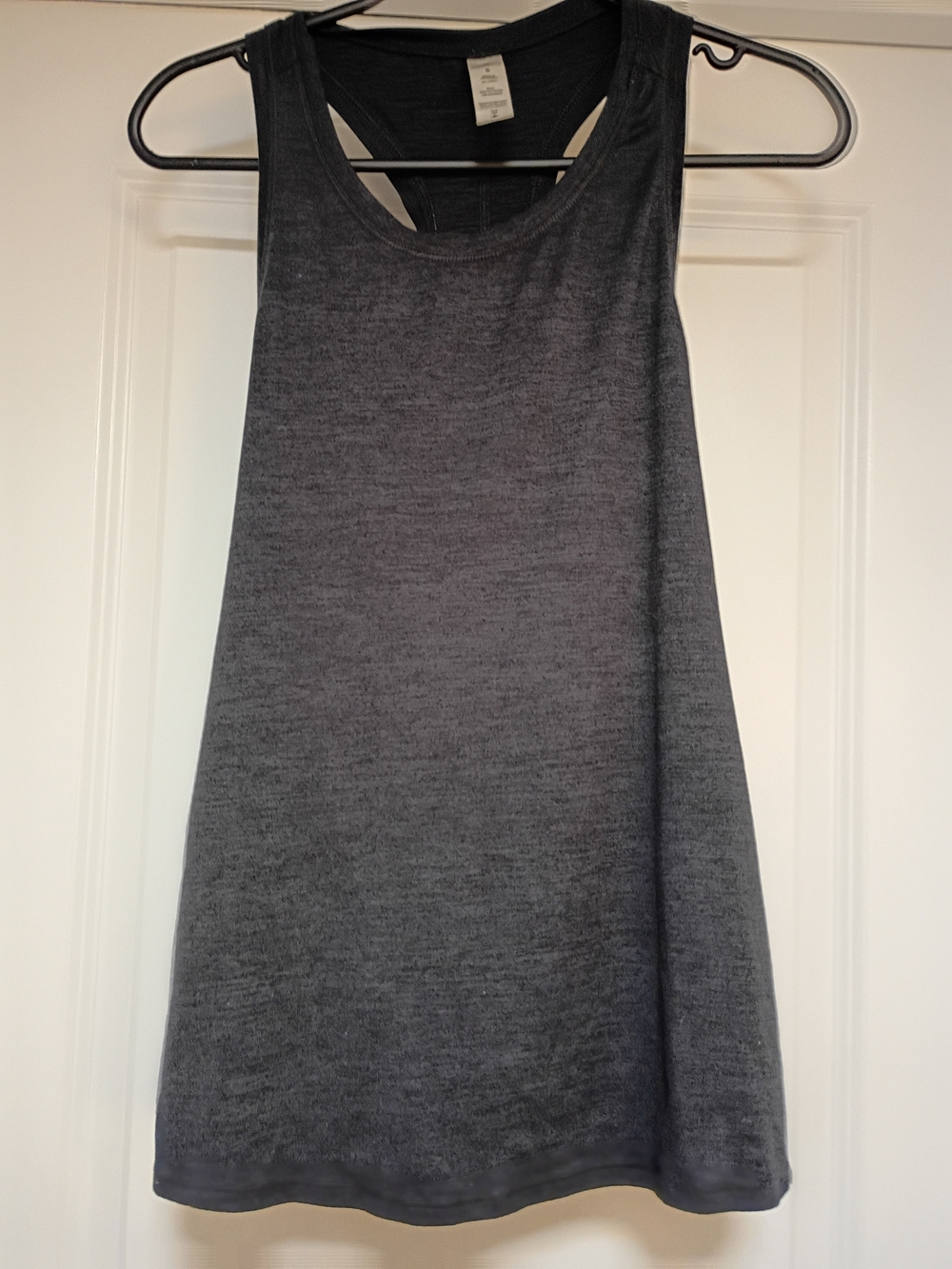 Yogalicious Heather Charcoal Racerback Tank Size S